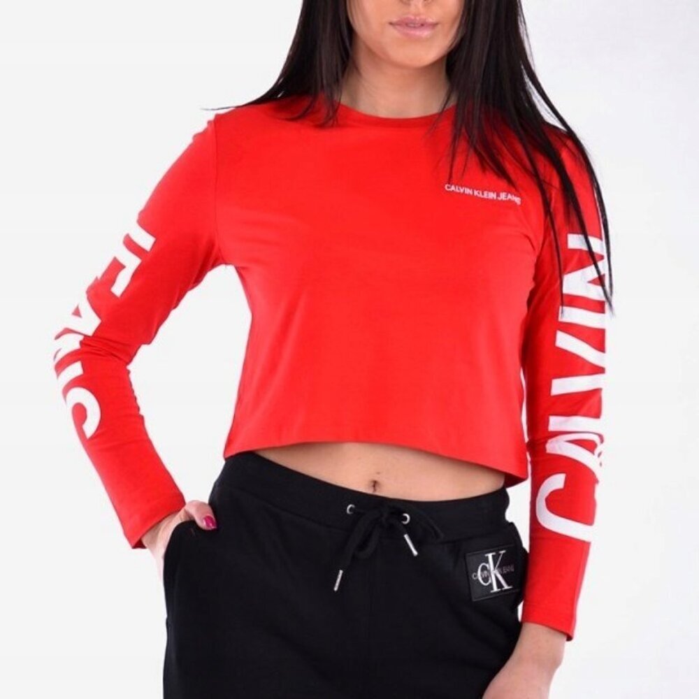 Calvin Klein Jeans Cropped Institutional Back Logo Top